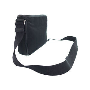 Prada messenger Crossbody Leather Tessuto bag Nero saffiano Black